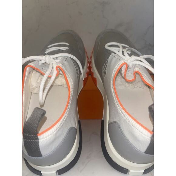 Hermes Men\'s Sneakers in Grey and Orange - Excellent Condition, Size 46/12 main image 4